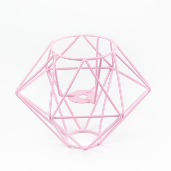 CÚPULA ABAJUR DIAMANTE TAMANHO PADRAO - ROSA BEBE