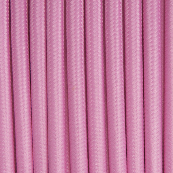 CABO ELÉTRICO REVESTIDO EM TECIDO RAYON  - ROSA BABY - 150 CENTÍMETROS